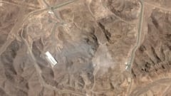 Cette photo satellite de Planet Labs PBC montre le site souterrain d'enrichissement nucléaire iranien de Fordo après qu'une frappe aérienne américaine a visé l'installation.