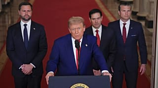 Donald Trump, ABD ordusunun İran'ın üç nükleer ve askeri tesisini vurmasının ardından ulusa sesleniş konuşması yapıyor, 21 Haziran 2025.