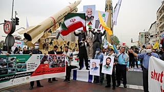 The Kheibar Shekan shown in Tehran, 29 April 2022