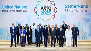 High-level participants during the official photo session 