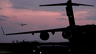 Aviones militares estadounidenses.