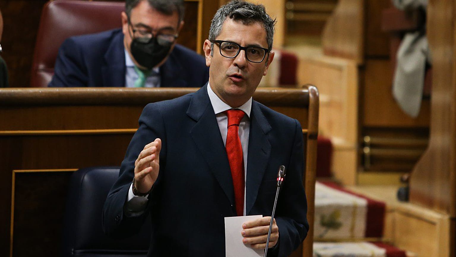 Felix Bolaños, durante una intervención en el Congreso de los Diputados