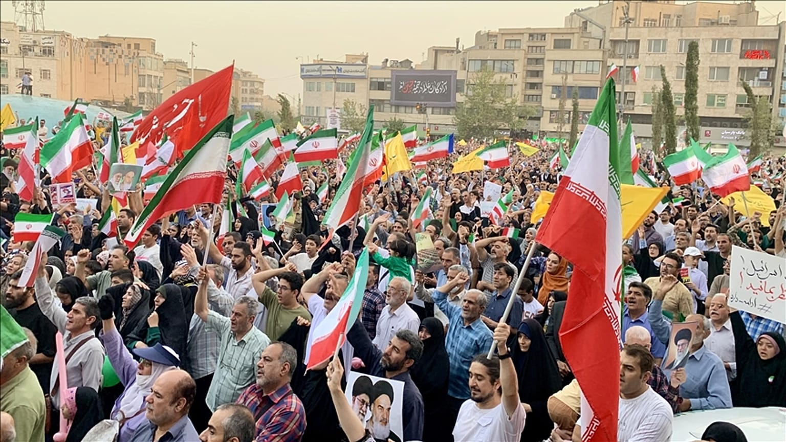 مشهد من المظاهرات في إيران