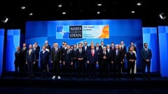 La foto ufficiale dei leader al vertice Nato all'Aia, nei Paesi Bassi, (25 giugno 2025)