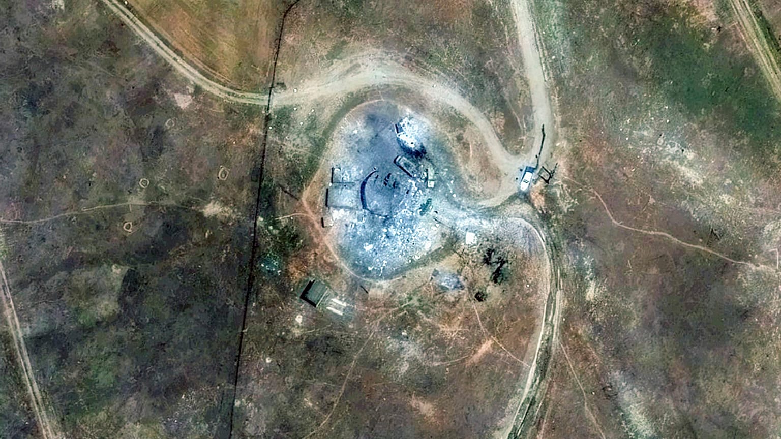 Atomanlage in Piranshahr nach israelischen Luftangriffen. 14. Juni 2025. (Maxar Technologies via AP)