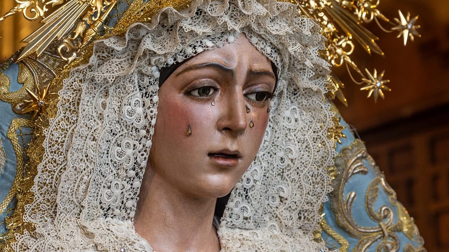 La Vierge de la Macarena après sa restauration - Emilio Sáenz (Photo de la Hermandad de la Macarena)
