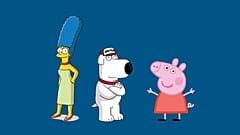 Varios personajes populares de series como Los Simpson, Padre de Familia o Pepa Pig