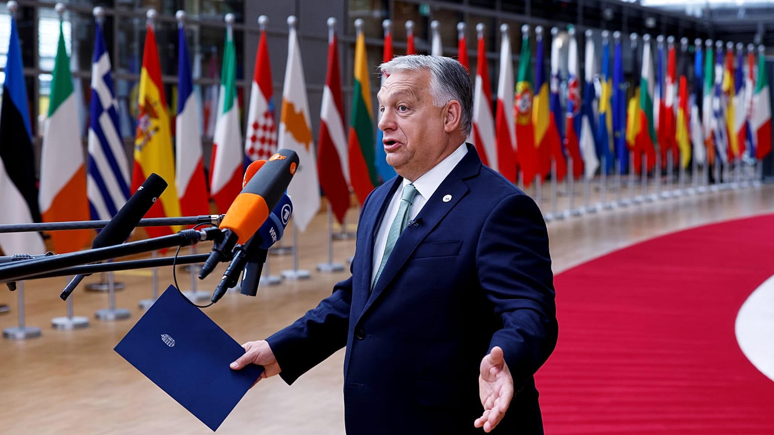Orbán Viktor az uniós csúcson 