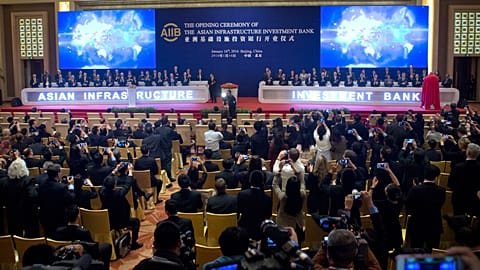 Representatives of the founding nations of the Asian Infrastructure Investment Bank (AIIB) cast their votes to establish the bank in Beijing, 16 January, 2016