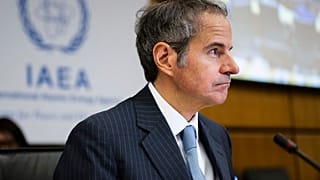المدير العام للوكالة الدولية للطاقة الذرية، رافائيل جروسي، يحضر اجتماع مجلس محافظي الوكالة في فيينا، النمسا، يوم الاثنين، 23 يونيو 2025.