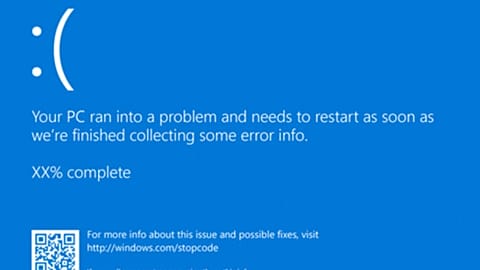 The 'blue screen of death' will be turning black and losing its sad face.