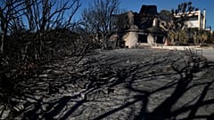 Στάχτη και αποκαΐδια μετά την πυρκαγιά στην Παλαιά Φώκαια