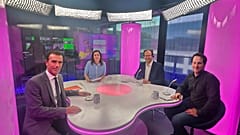 Maia de La Baume avec Sandro Gozi, Elie Perot et Jean-Marc Germain.