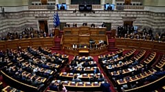 The interior of the Greek Parliament in Athens, 7 April, 2022