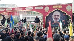 مراسم تشييع القادة العسكريين في طهران