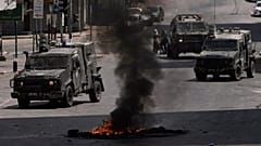 Foto de archivo de un incendio en Cisjordania.