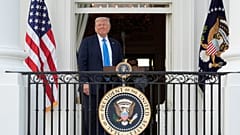 President Donald Trump smiles