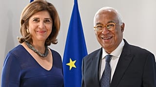 Μαρία Ολγκίν με Αντόνιο Κόστα στις Βρυξέλλες