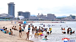 A beach resort in the Wonsan-Kalma eastern coastal tourist zone, 1 July, 2025