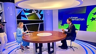 Klimakommissar Wopke Hoekstra bei The Europe Conversation.
