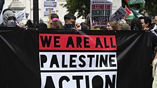 A Palestine Action melletti tüntetés Londonban