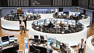 Interior de la Bolsa de Fráncfort, Alemania. 4 de noviembre de 2015.