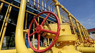 Varias tuberías de gas en la estación compresora de gas de Velke Kapusany, Eslovaquia, el martes 2 de septiembre de 2014