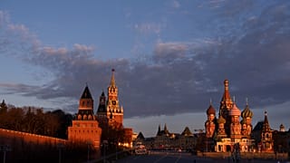 The Kremlin and an empty Red Square in Moscow, 21 January, 2025