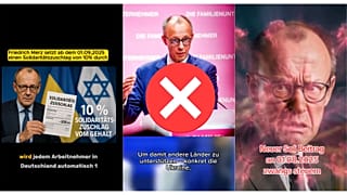 Une désinformation sur TikTok prétend à tort que le gouvernement allemand dirigé par le Mez va imposer une "taxe de solidarité".