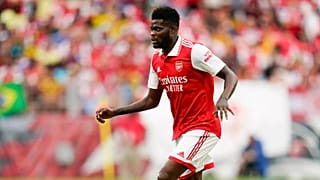 توماس بارتي خلال مباراة ودية ضد إيفرتون، 16 تموز/يوليو 2022.    