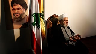 نعيم قاسم في الضاحية الجنوبية لبيروت، لبنان، يوم الثلاثاء 2 يونيو/حزيران 2009. 