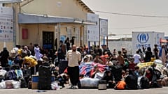 Des migrants afghans à la frontière islamique de Qala