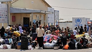 Des migrants afghans à la frontière islamique de Qala