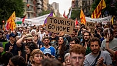 Una protesta en Barcelona contra la masificación turística celebrada el pasado 19 de junio de 2025.