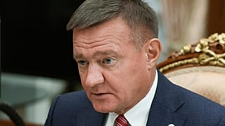 L'ex ministro dei trasporti russo, Roman Starovoyt, a un incontro con il presidente russo Vladimir Putin al Cremlino a Mosca, prima della morte il 7 luglio (30 gennaio 2025)