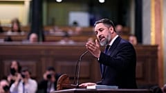Santiago Abascal en una foto de archivo, durante un discurso en el Congreso de los Diputados