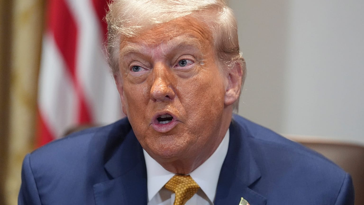 Il Presidente Donald Trump durante un meeting governativo alla Casa Bianca, l'8 luglio 2025