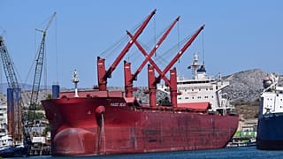 ФАЙЛ: Балкер Magic Seas под либерийским флагом в бухте Амбелакия, остров Саламис, Греция, 9 августа 2022 года.