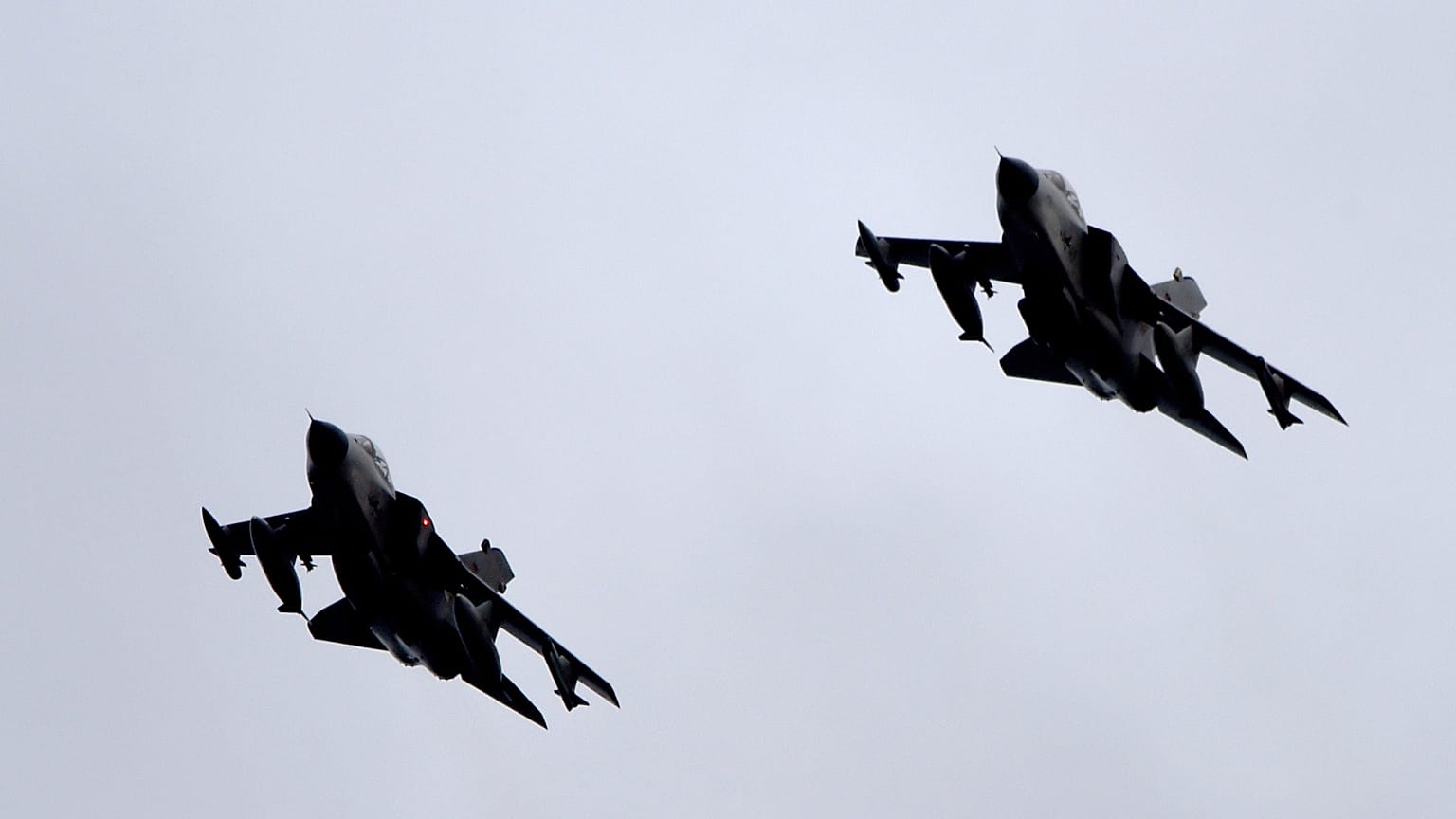 Tornado combat aircraft of the German air force's reconnaissance squadron 51 pictured at the air base in Jagel, 1 December, 2015