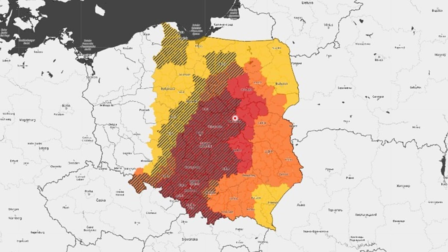 Alertes météorologiques, Pologne