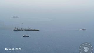 صورة لقوة EUNAVFOR ASPIDES البعثة البحرية التابعة للاتحاد الأوروبي العاملة في مياه البحر الأحمر