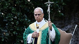 O Papa Leão XIV dirige a Missa do Cuidado da Criação, em Castel Gandolfo, Itália, quarta-feira, 9 de julho de 2025.