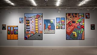 Molnár Ambrus Márton: Tic-Tac  – festmény, vegyes technika, installáció