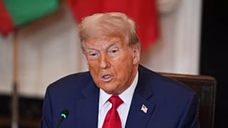 President Donald Trump speaks during a lunch with African leaders in the State Dining Room of the White House, Wednesday, July 9, 2025, in Washington.