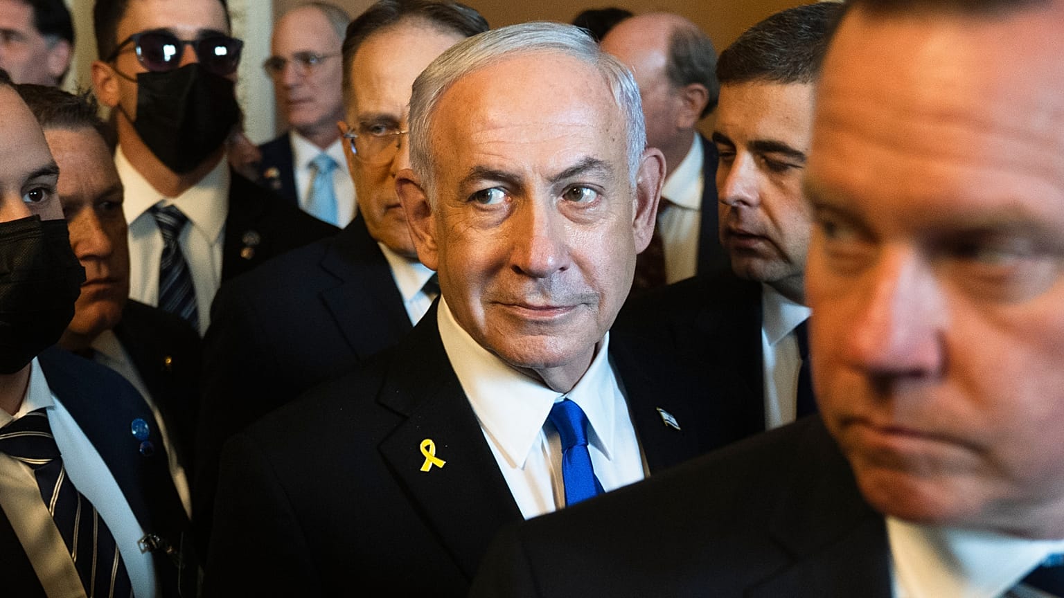 Il primo ministro israeliano Netanyahu al Campidoglio di Washington (9 luglio 2025)