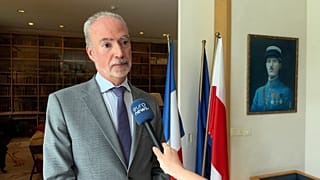 Étienne de Poncins, ambassadeur de France en Pologne, accorde un entretien à Euronews en marge de la célébration du 14 juillet, à Varsovie, en Pologne