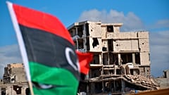 Κατεστραμμένο κτίριο στη Βεγγάζη, 17 Φεβρουαρίου 2021