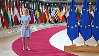 ARQUIVO: A chefe da política externa da União Europeia, Kaja Kallas, em Bruxelas, 23 de junho de 2025