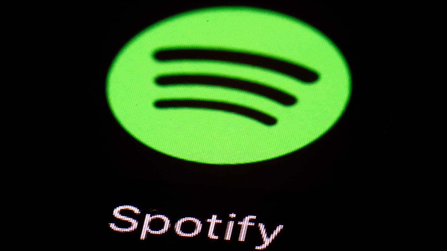 Η εφαρμογή Spotify σε ένα iPad στη Βαλτιμόρη, 20 Μαρτίου 2018