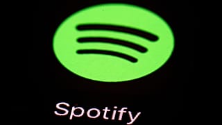 Η εφαρμογή Spotify σε ένα iPad στη Βαλτιμόρη, 20 Μαρτίου 2018